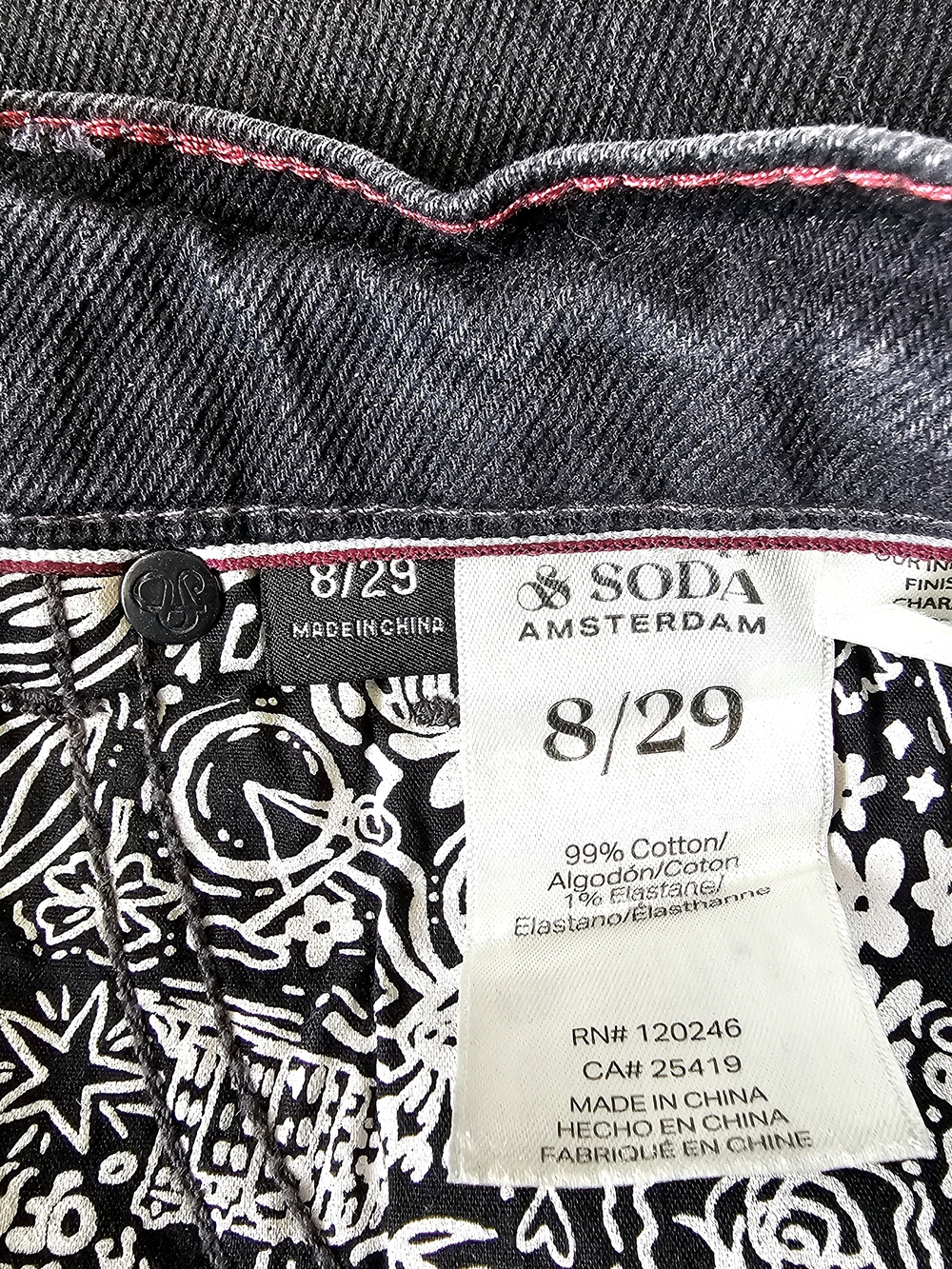 Scotch & Soda Washed Black Straight Jeans 8/29 EUC - Picture 10 of 11